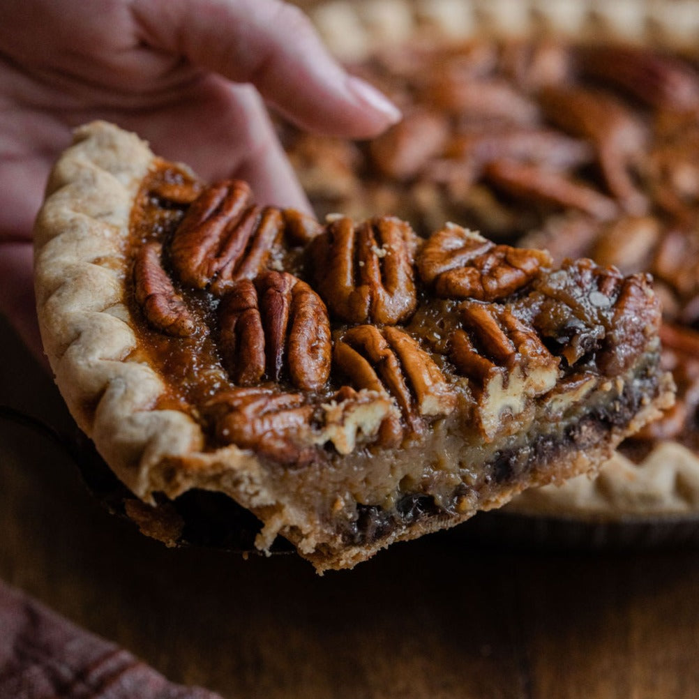 Chocolate Bourbon Brazos Bottom Pecan Pie